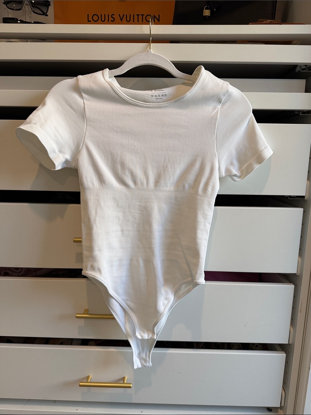 White Short Sleeve One-Piece Bodysuit